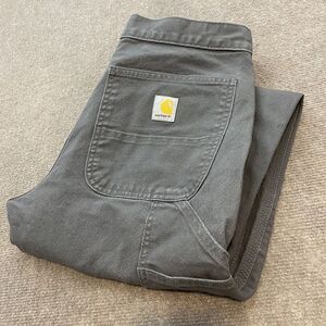 Carhartt Carpenter Pants Mens Size 30x30 Grunge Gray 103279 Distressed